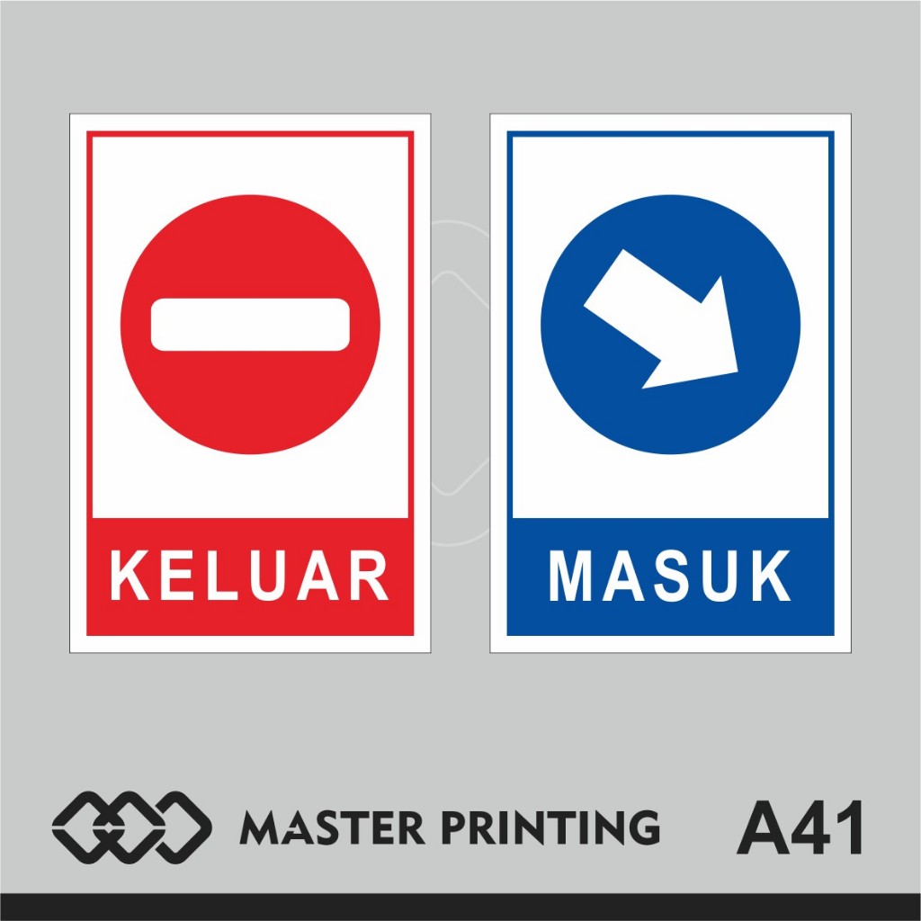 

A41 - Acrylic Sign, Stiker Akrilik Tanda Arah Keluar dan Masuk, Tahan Air, Tidak Pudar, Bisa Custom