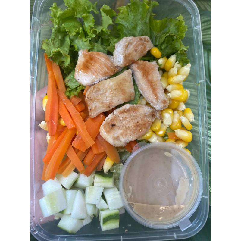

Salad sayur ayam with sasame sauce 500 ml fresh made by order