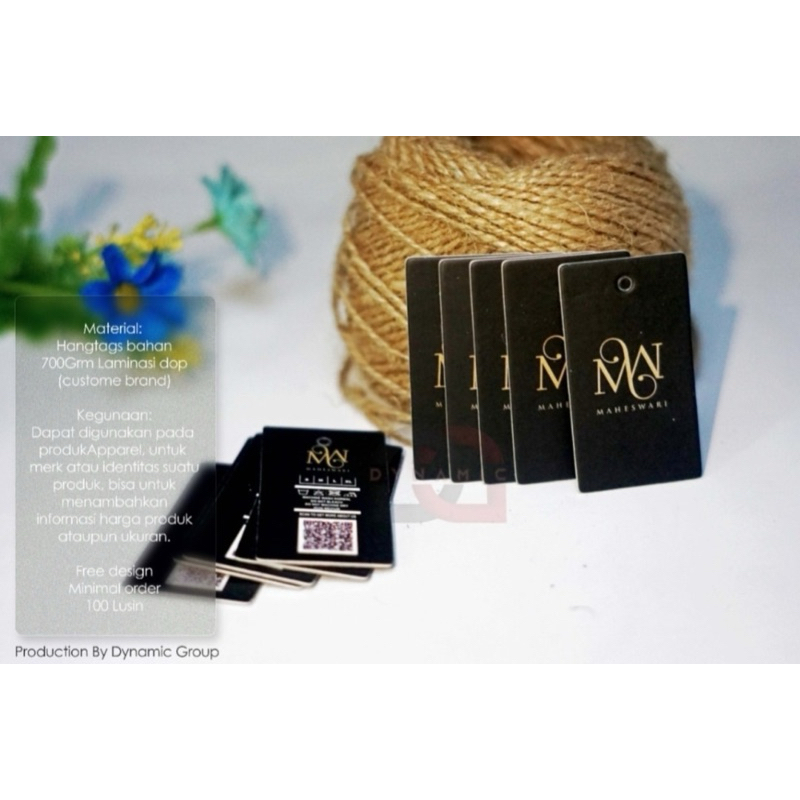 

free desain costum hangtag/hangtag ivory/hangtag distro/label kertas/laminasi doff