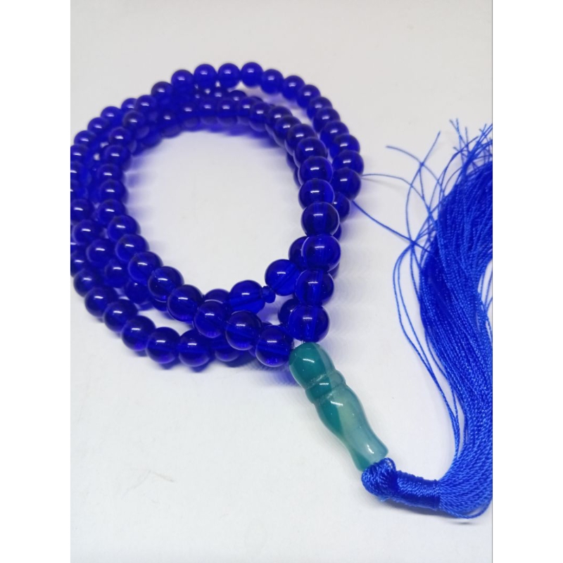 Tasbih batu king safir kristal 8mm 99butir