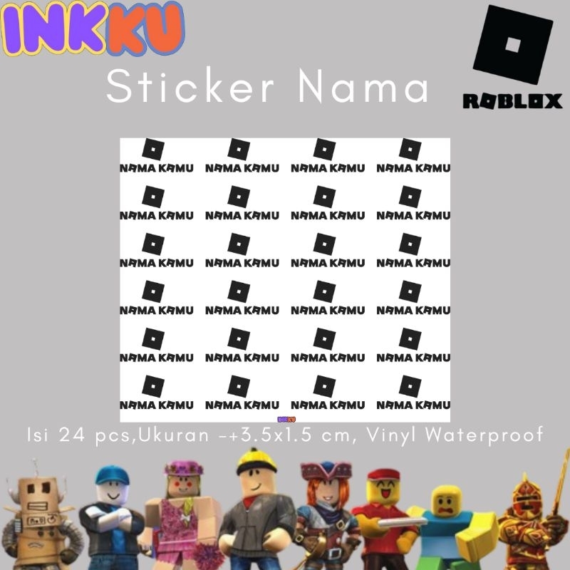 Sticker Roblox/ stiker roblox/ stiker murah/ label nama roblox/label nama/ stiker murah/ label nama 