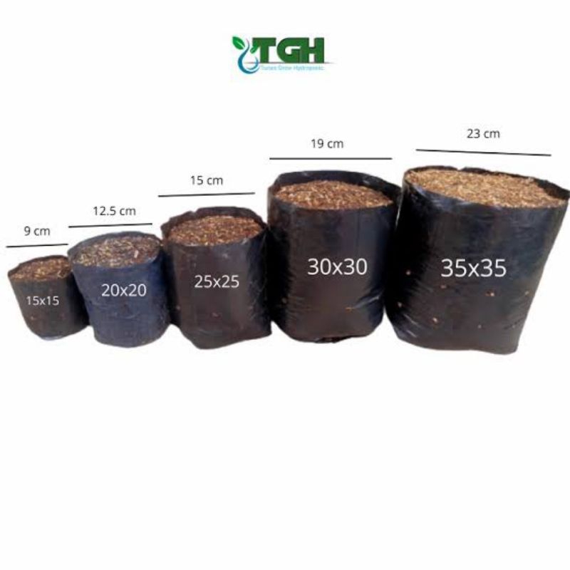 PLASTIK POLYBAG 15x15/POLYBAG TANAMAN KECIL/POLYBAG UKURAN 20X20/WADAH MEDIA TANAM/PLASTIK POLYBAG H