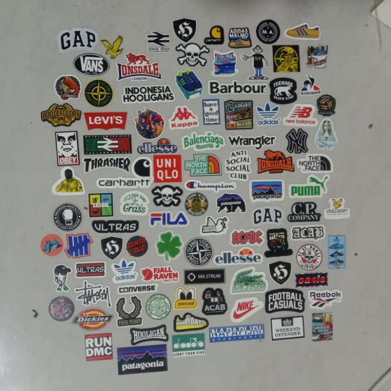 

sticker isi 100 pcs clobber casuals hooligans ultras aesthetic random