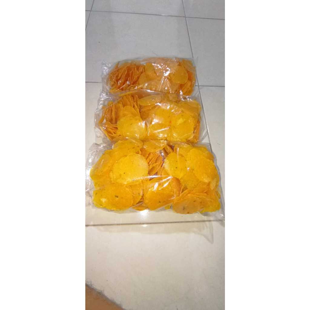 

krupuk sermier opak telo jadul rasa gurih pedas (MENTAH)