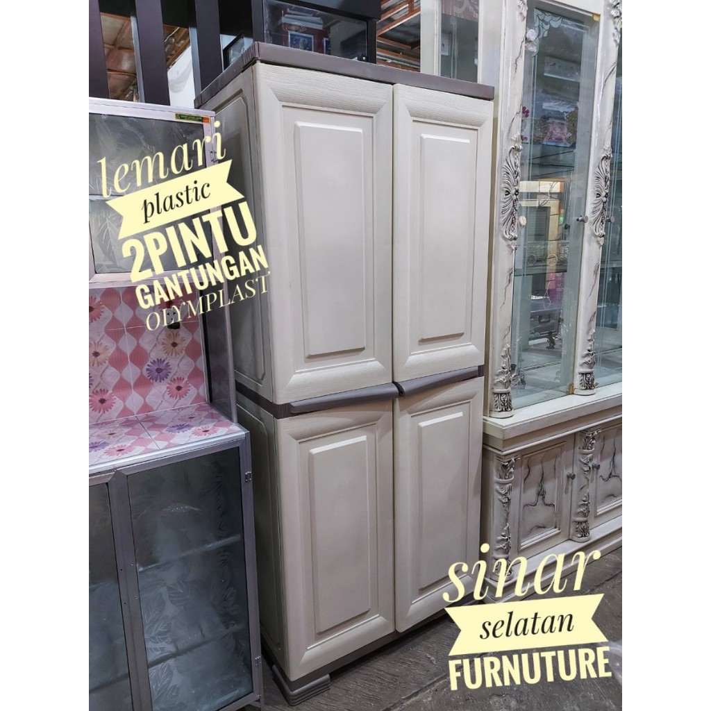 LEMARI PLASTIC 2PINTU GANTUNGAN OLYMPLAST