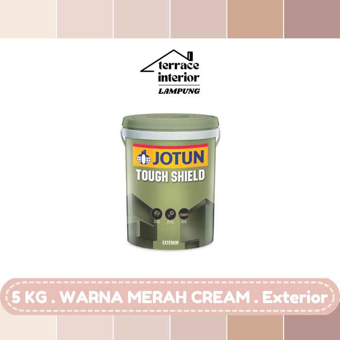 Cat Tembok Tough Shield Jotun warna Merah Cream 5 kg