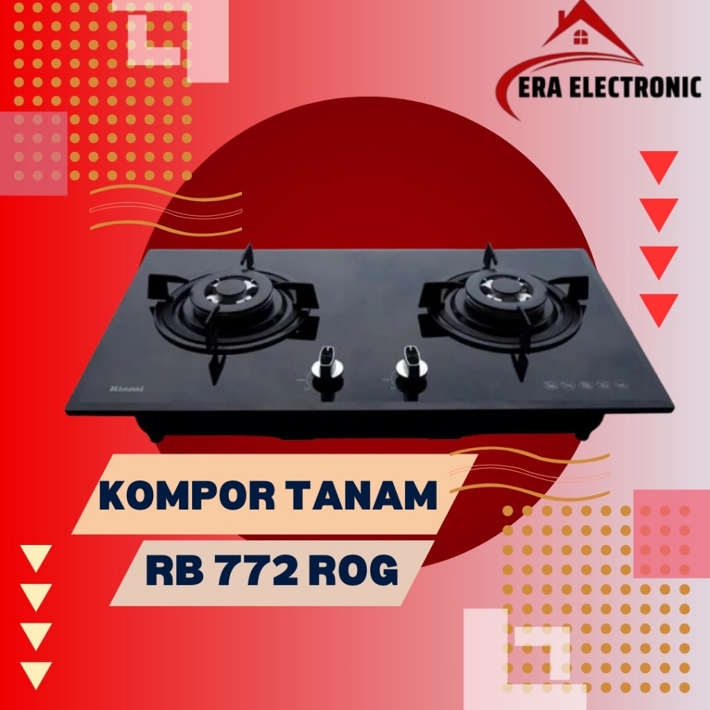 Kompor Tanam 2 Tungku Rinnai RB 772 ROG / Kompor Tanam Rinnai RB772ROG