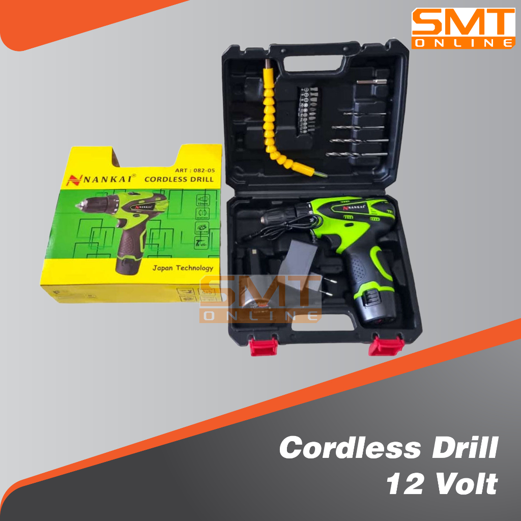 Mesin Bor Baterai Cordless Drill Nankai 12V