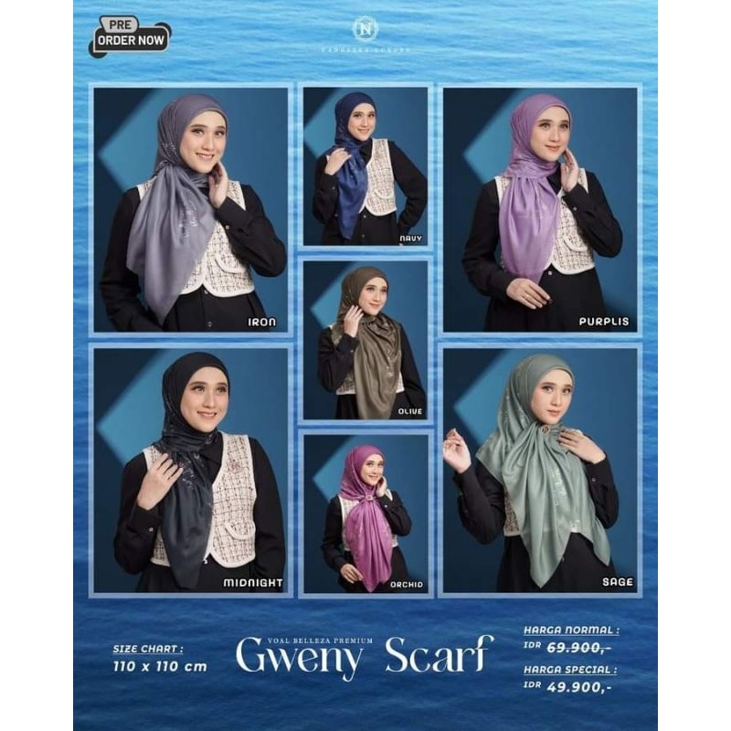 Gweny scarf hijab motif by hijab Nadheera Luxury