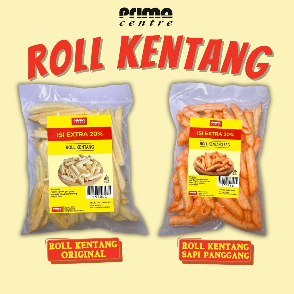 

(PS3) ROLL KENTANG POTATO RASA ORIGINAL 70gr & SAPI PANGGANG 65gr / CHEESE STICK RASA KEJU & BALADO