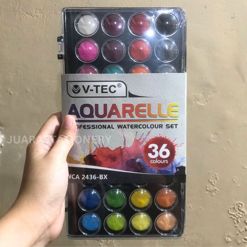 

V-Tec Aquarelle Watercolor Cake 36 Color - Cat Air VTec Warna (257)