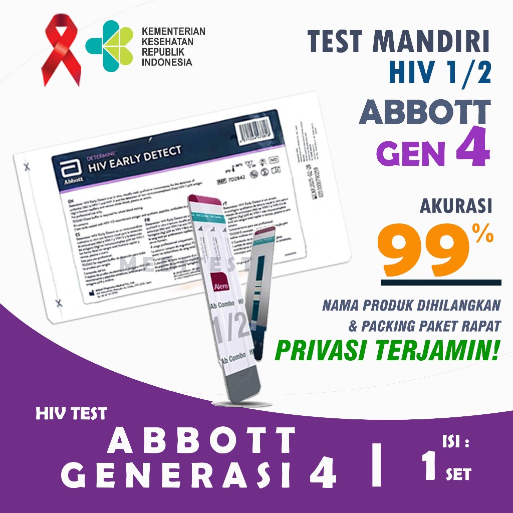 Alat Test HIV Generasi 4 Abbott Bioline | Kemenkes Original