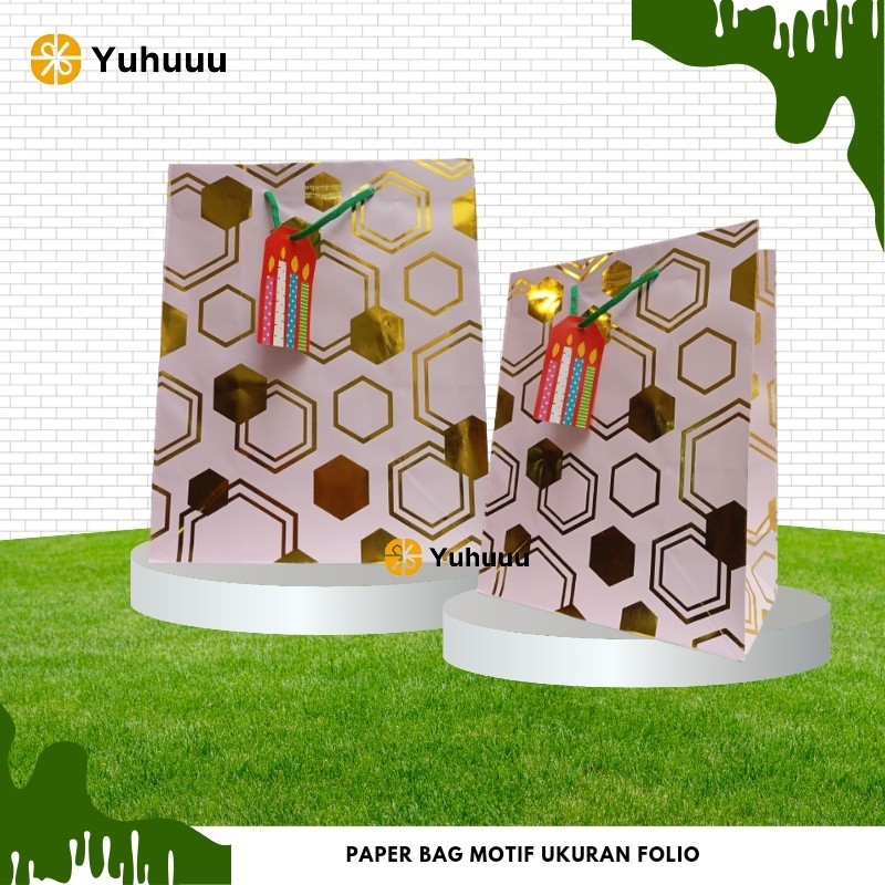 

Paper Bag Hand Bag Tas Tenteng Tas Hadiah Souvenir Motif Ukuran Folio