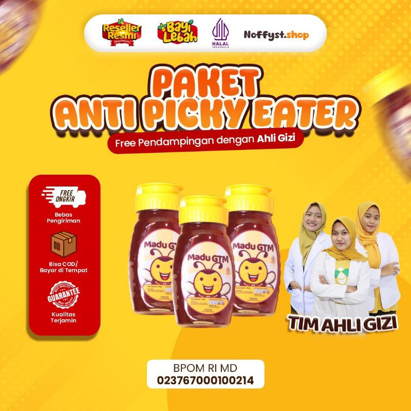 

Paket anti picky eater/Madu Gtm 150 gr 3 botol