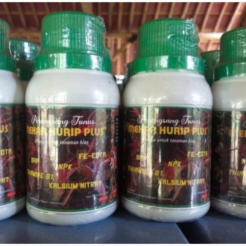 Pupuk Perangsang Tunas Mekar Hurip Plus 100 ml Tanaman Hias, Anggek, Aglonema, Anthurium