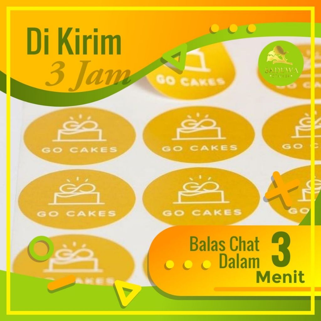 

SBV 2-6 Cetak Stiker Logo Custom Sticker Label Olshop Transparan Anti Air