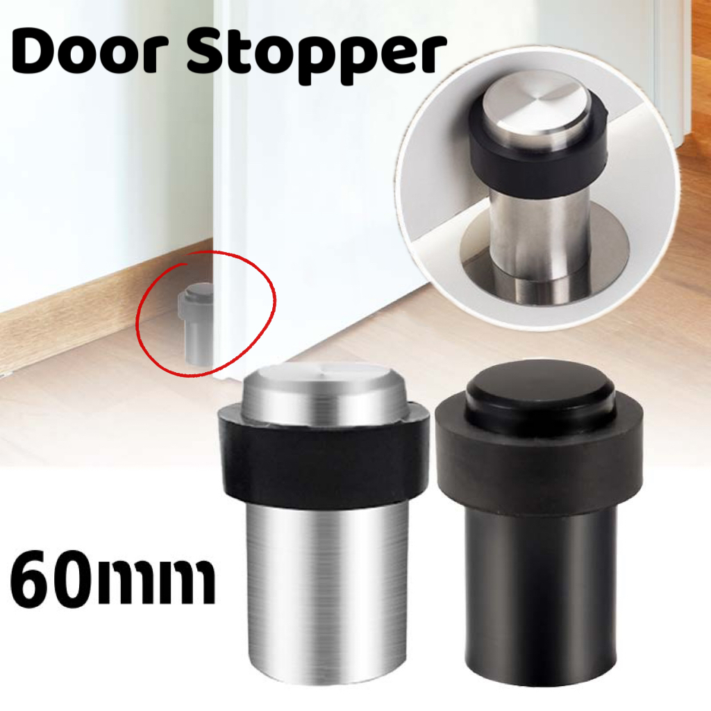 Stainless Door Stopper Karet Ganjel Pintu Rumah Minimalis Penahan Pintu Bawah Karet Penahan Pintu Un