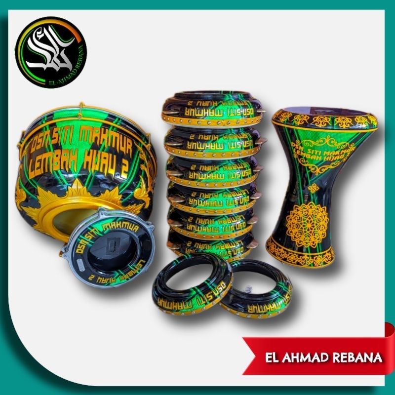 fullset isi 6 Rebana hadroh asli jepara.rebana habsyi.hadroh ukir terbaik jepara