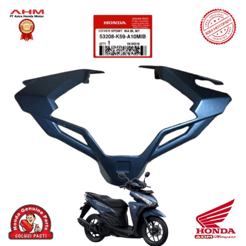 53208-K59-A10MIB Cover Lis Speedometer Vario 150 led 2015-2018 Biru Doff ORIGINAL AHM