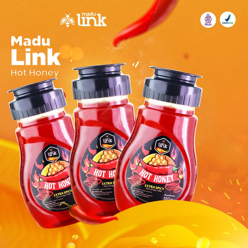 

LINK - Madu Pedas Extra Cabai Hot Honey Extra Spicy 150gr - 3 Botol