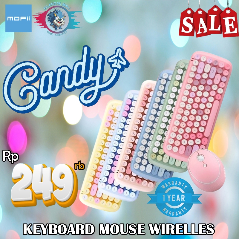 MOFii Keyboard Wireless Mouse Wireless Set 2.4G Candy / SWEET