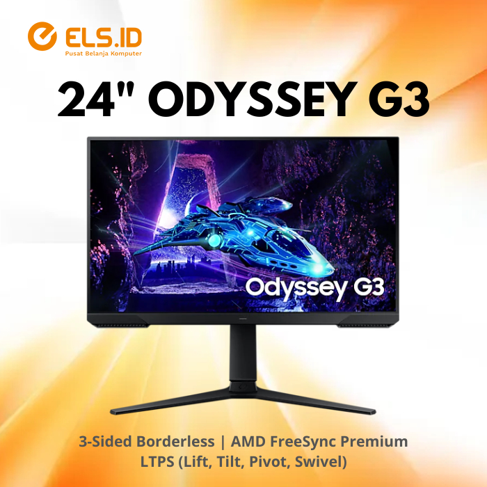 Monitor Gaming Samsung 24" Odyssey G3 G30D FHD 180Hz