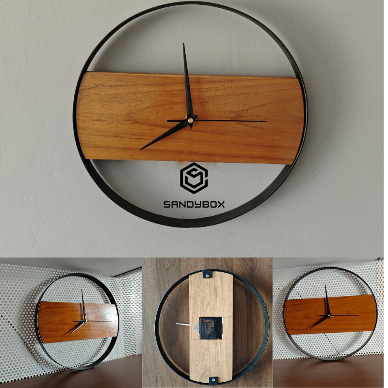 Jam dinding industrial estetik 01