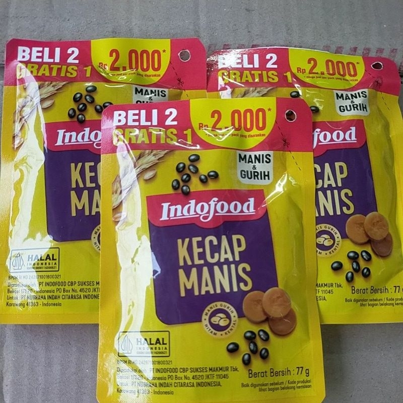 

Kecap Indofood 77gram [ 3 x 77 gram ]