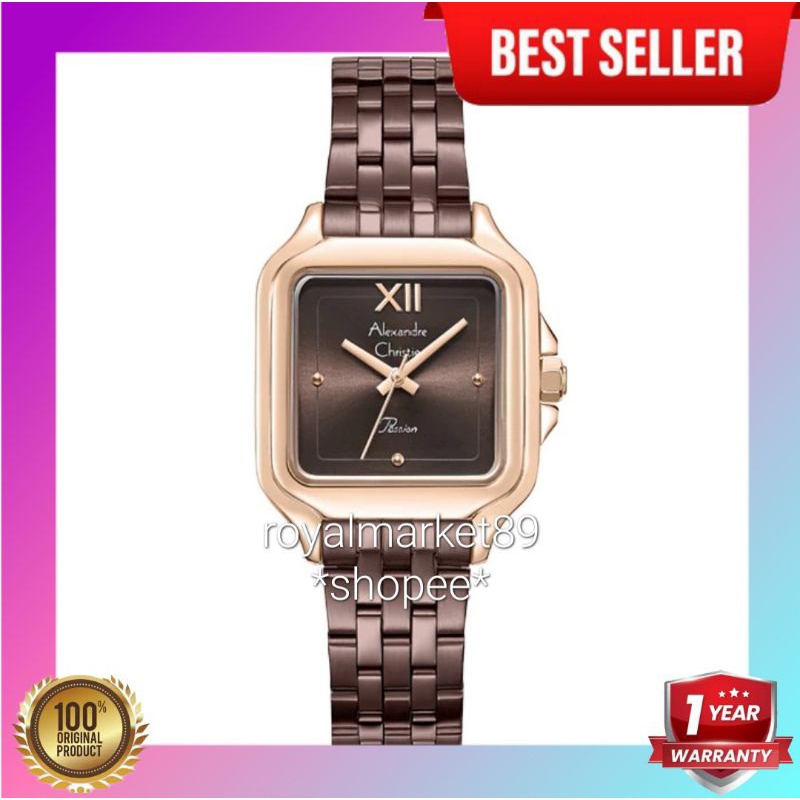[PILIHAN WARNA LAIN GESER FOTONYA] ORIGINAL JAM TANGAN WANITA ALEXANDRE CHRISTIE ANALOG CEWEK RANTAI