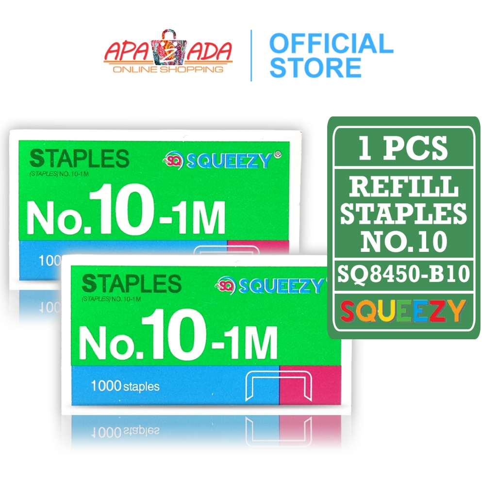 

Apazada - Staples No.10-1M [1 Box Kecil] / Refill Isi Stapler Hekter STP-SQ8450-B10