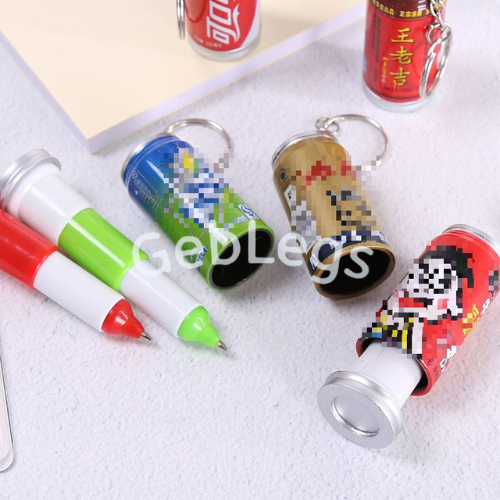 

Aksesoris Keychain Gantungan Kunci Kaleng Minuman Unik Multifungsi Pulpen Pena Bolpen Alat Tulis Anak Sekolah Anti Bocor