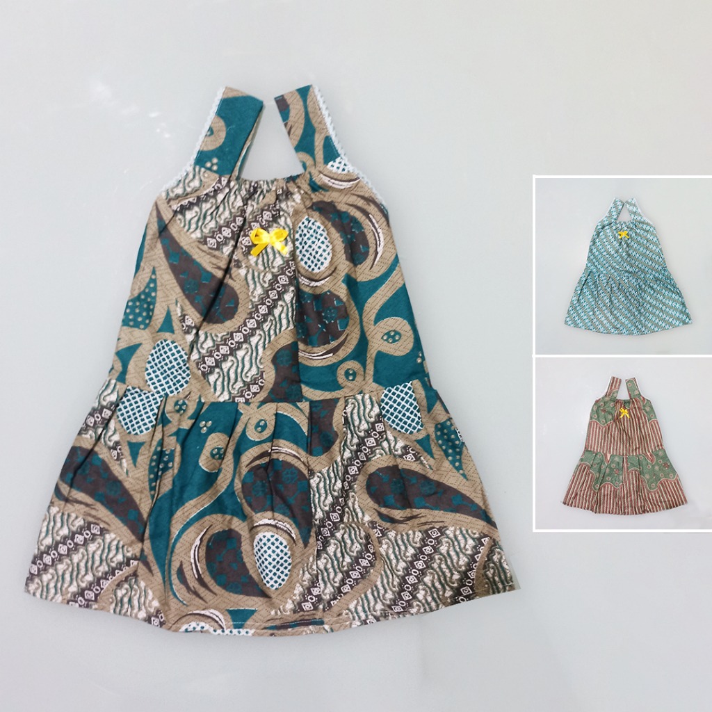 (25 RIBU DAPAT 3) Daster Anak Dress Umur 1-3 tahun Model Ucansee Bahan Katun Renda - Series Hijau