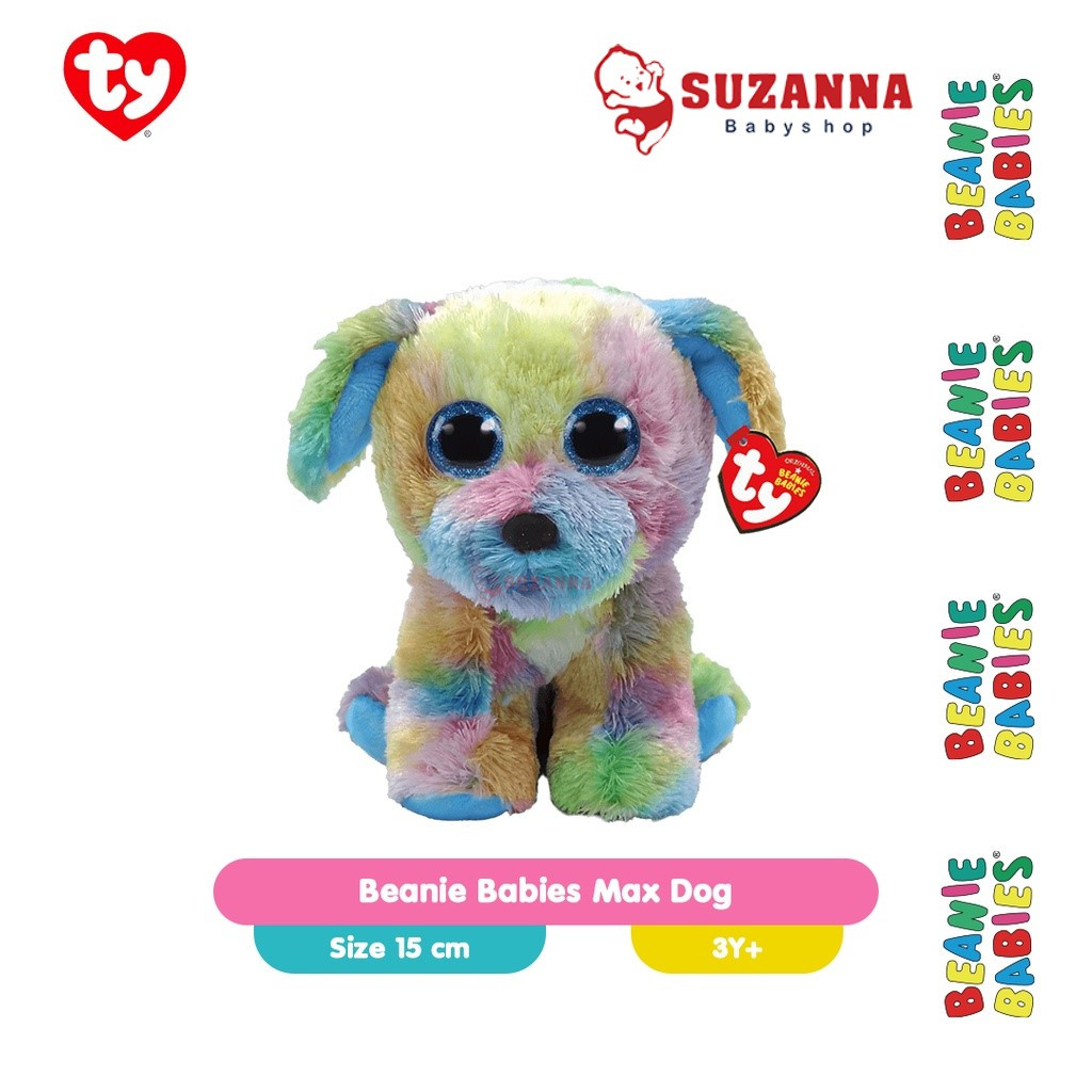 TY Beanie Babies Max Dog -- Boneka Anjing