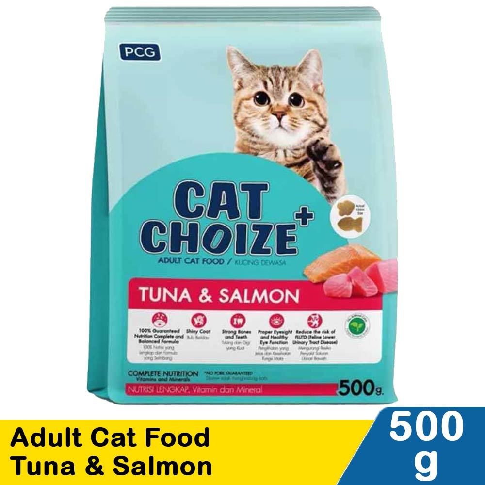 CAT CHOIZE PLUS ADULT TUNA AND SALMON WITH MILK 500 GRAM / MAKANAN KUCING DEWASA CAT CHOIZE PLUS 500