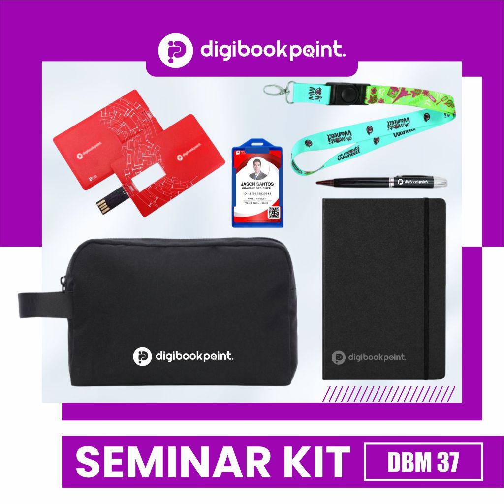 

Paket Seminar Kit Custom - Pulpen Besi Grafir, Notebook Kulit Karet A5, Pouch Cordura, Flashdisk 8GB, Paket Lanyard - DBM 37