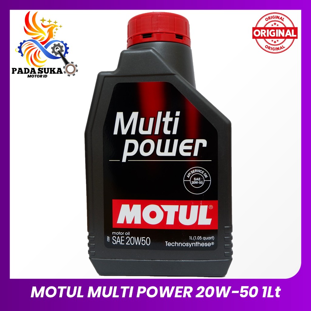 Motul Multi Power 20W-50 - Oli Technosynthese Mobil Bensin & Diesel 1L