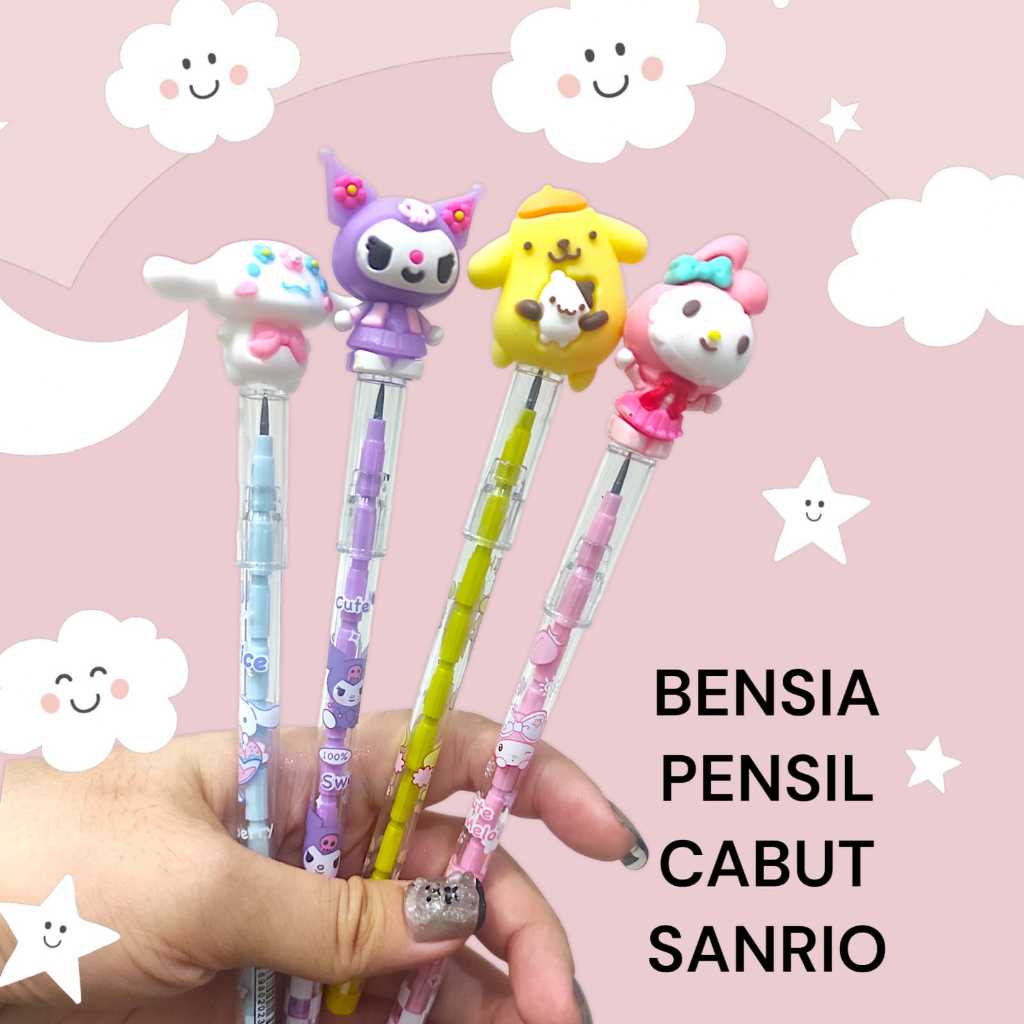 

GEMILANG - BENSIA SANRIO | PENSIL LUCU | PENSIL CABUT | ALAT TULIS SEKOLAH | ATK | STATIONERY LUCU | KUROMI | MELODY | POMPOMPURIN | CINAMORROL