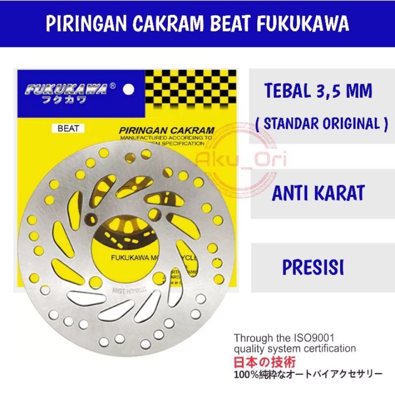 PIRINGAN CAKRAM DEPAN BEAT FUKUKAWA disc brake beat fi vario 110 125 beat esp beat pop
