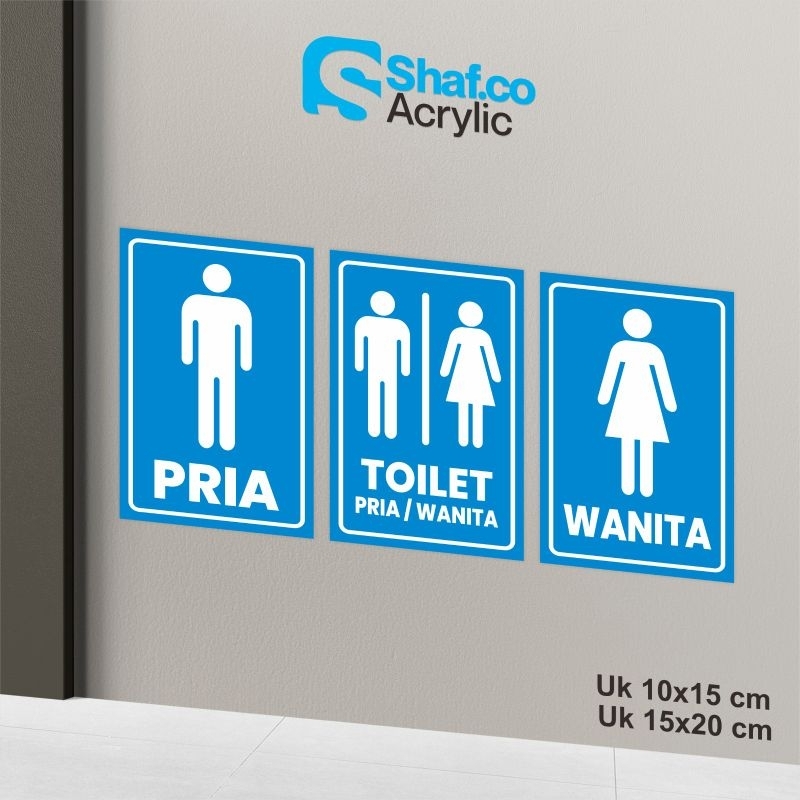 STICKER TOILET // PRIA // WANITA // TOILET PRIA/WANITA //  STIKER // RAMBU-RAMBU //