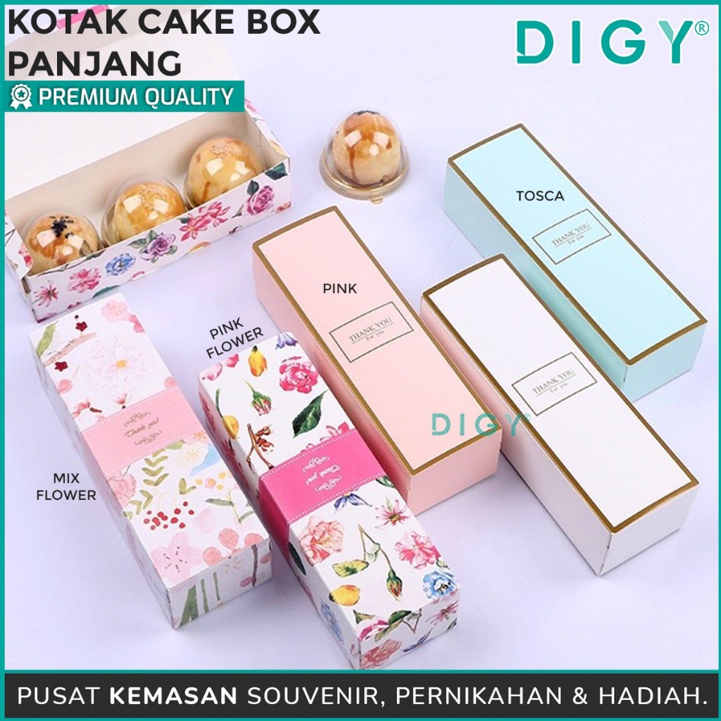 

[ 5 Pcs] Promo Termurah Kotak Cake Box Panjang Paper Bag Packing Coklat Kue Cookies Souvenir valentine