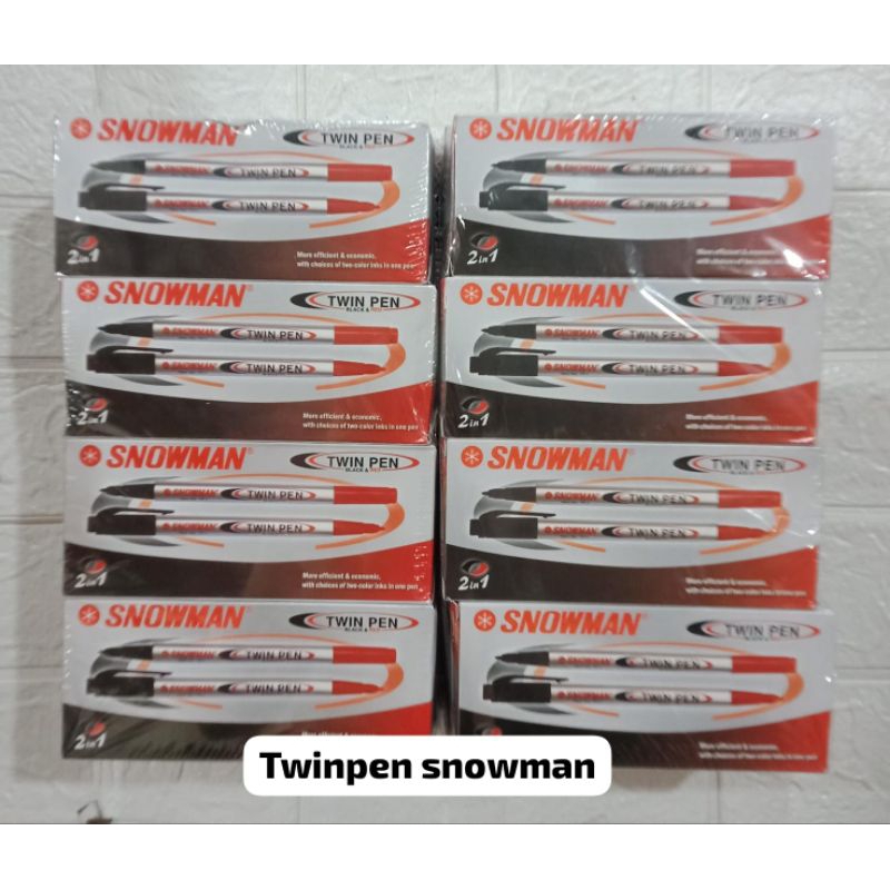 

twinpen snowman...
