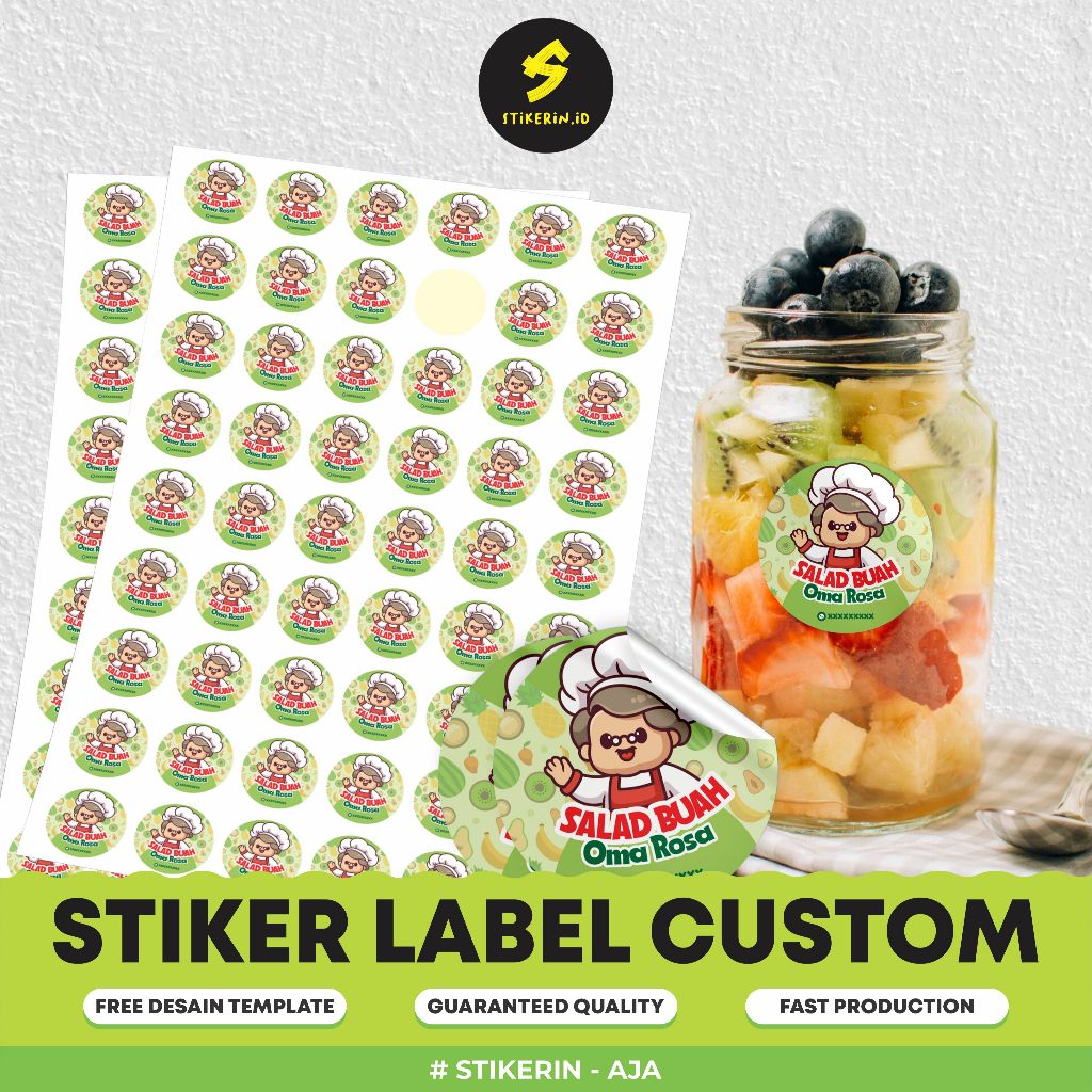 

Cetak Stiker Logo Label Makanan Minuman Bahan Sticker BONTAX GRAFTAC