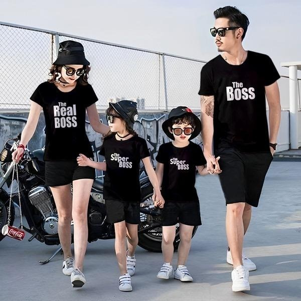 Kaos Family Couple The Real BOSS / Kaos Pasangan Boss