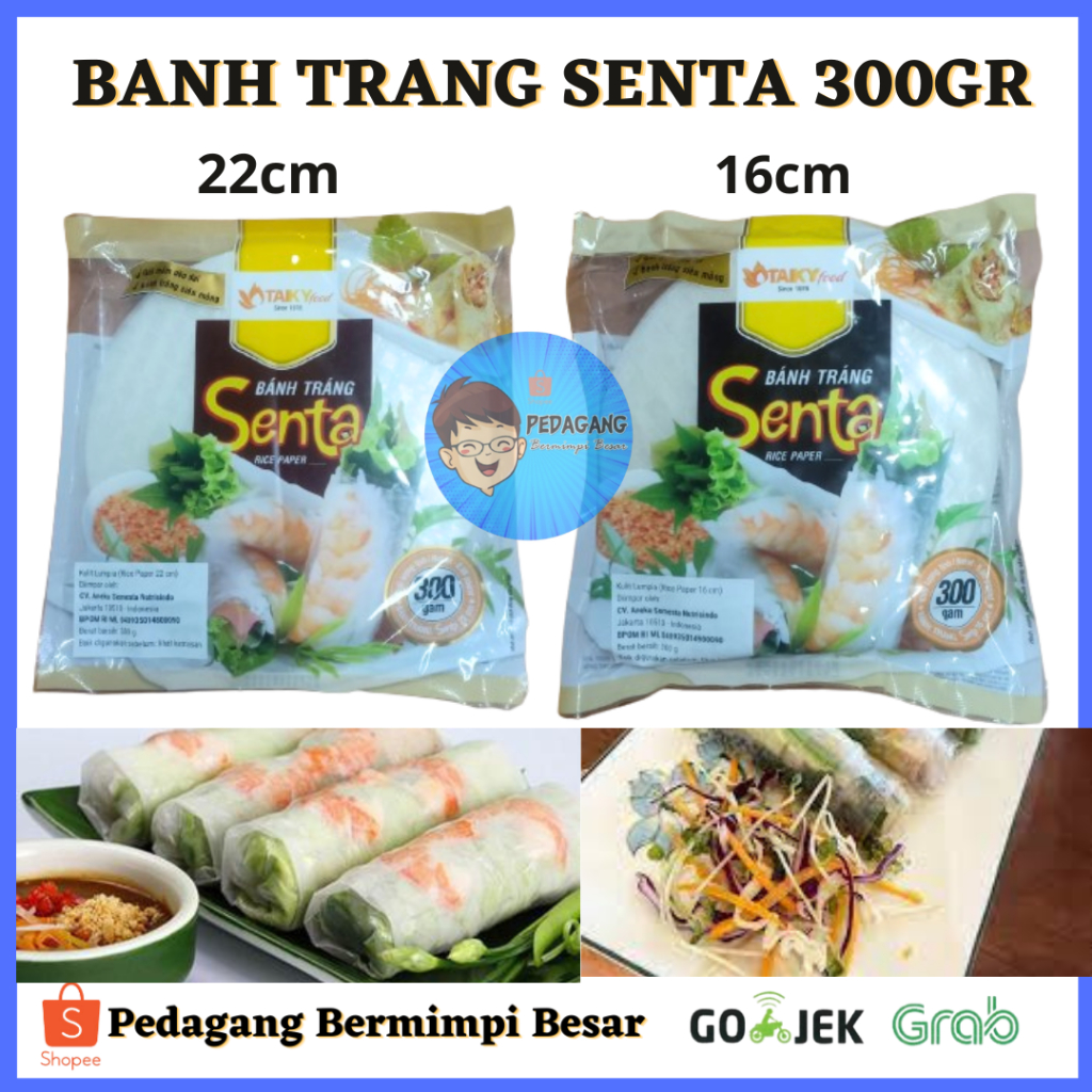 

BANH TRANG SENTA 300GR ada 2 varian/ banh trang/ rice paper/ kulit lumpia