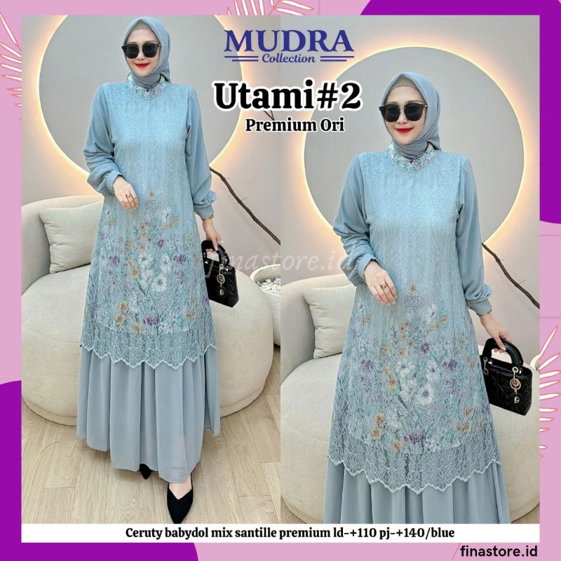 Gamis Mudra Collection / Gamis Terbaru / Gamis Wanita / Gamis Premium / Gamis Pesta / One Set / Sete