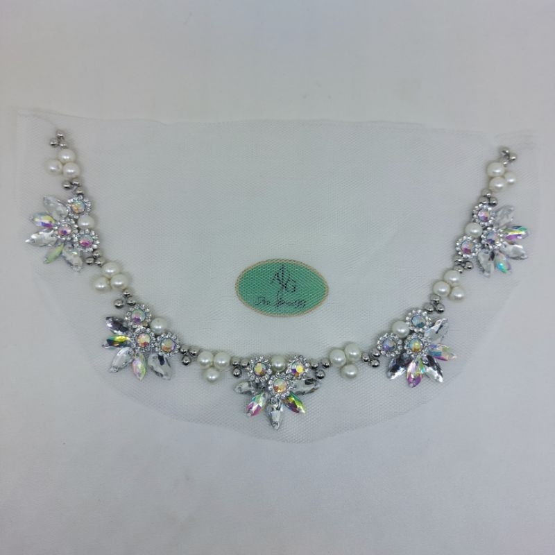 Payet rangkai mutiara sintetis/mutiara perak resin/payet diamond resin/bunga permata cangkang/manik-