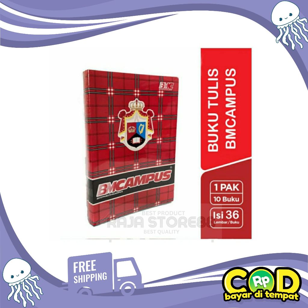 

HJK (10 pcs) Buku Tulis BMCampus 36 / 50 Lembar Super Tebal