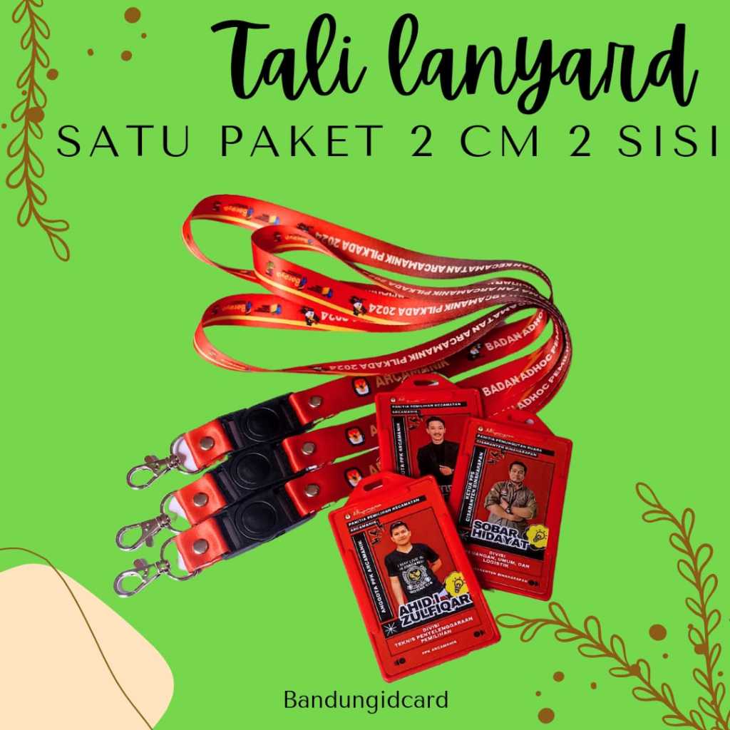 

Tali lanyard id card custome satu set /cetak lanyard custome,id card custome sepaket/lanyard id card custom satu paket