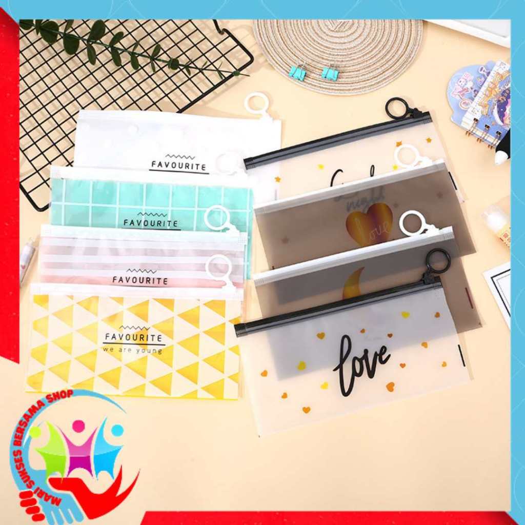 

MSBS Tempat Pensil Pulpen Transparan Ziplock Karakter Serbaguna Pouch Zip Lock Penyimpanan Kosmetik Pouch Zipper Pencil Case Tempat Penyimpanan Alat Tulis Murah