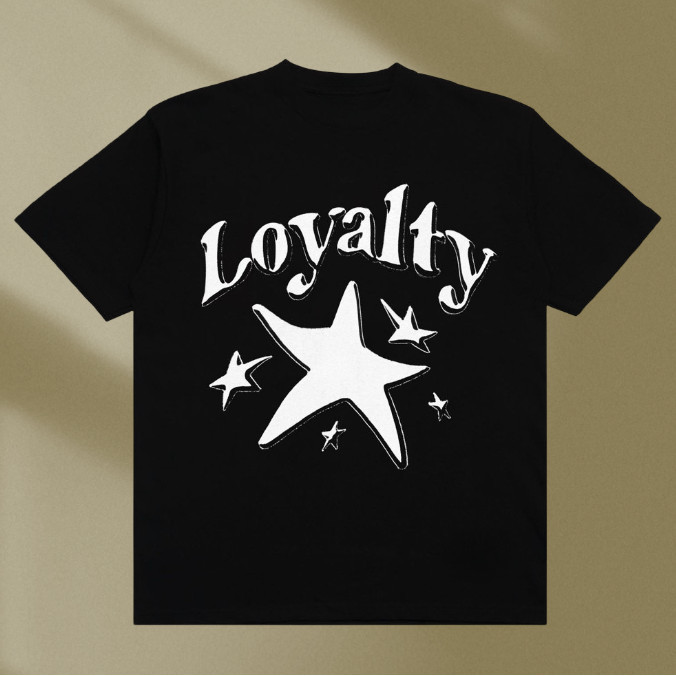 Kaos Baju Loyalty Stars Tee Premium